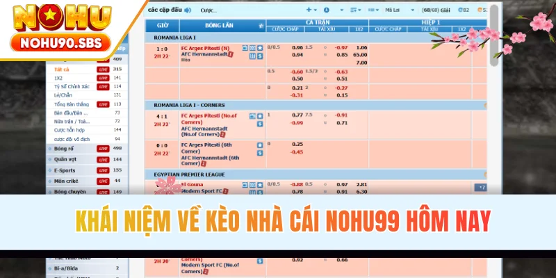 Khái niệm về kèo nhà cái NOHU90 hôm nay